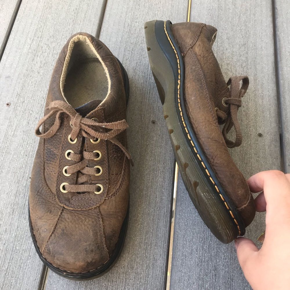 Dr. Martens John Brown Leather 5 Eye Shoes - Picture 1 of 7